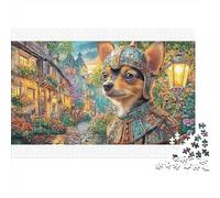 Chihuahua Colorido en la Ciudad, Rompecabezas de 1000 Piezas, Desarrollo Cerebral para Adultos, Juegos educativos clásicos, 38x26cm/1000 Piezas