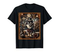 Chihuahua de Pelo Largo Steampunk Científico Loco Camiseta