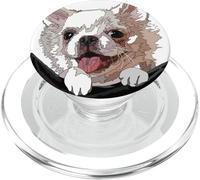 Chihuahua En Bolsillo Pelo Largo Chiwawa Perro Amante Mamá Papá PopSockets PopGrip para MagSafe