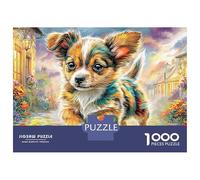 Chihuahua En la Ciudad de los Elfos Puzzle 1000 Piezas Entretenimento Pinturas Famosas DIY Juego De Habilidad A Partir De 14 Años 52x38cm/1000pcs