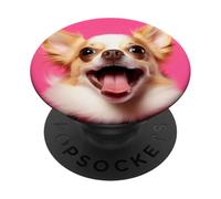 Chihuahua Estilo Rosa PopSockets PopGrip Adhesivo