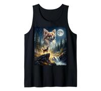 Chihuahua Howling to The Moon Funny Dog Meme Camiseta sin Mangas