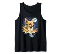 Chihuahua Howling to The Moon Funny Dog Meme Camiseta sin Mangas