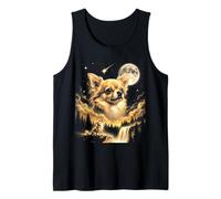 Chihuahua Howling to The Moon Funny Dog Meme Camiseta sin Mangas