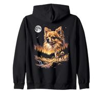 Chihuahua Howling to The Moon Funny Dog Meme Sudadera con Capucha