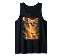 Chihuahua Howling to The Moon Vintage 90s Funny Pet Dueño Camiseta sin Mangas