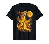Chihuahua Howling to The Moon Vintage Funny Three Chihua Dog Camiseta