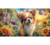 Chihuahua-in-a-Mystical-Forest 1000 Piezas Puzzle para Adultos Juego Educativo relajación Desafiante Papel Reciclado Idea de Regalo 70x50/1000pcs