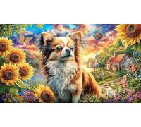 Chihuahua-in-a-Mystical-Forest 1000 Piezas Puzzle Reciclado Actividad en casa Juego Familiar Desafiante para Adultos Regalo 70x50/1000pcs