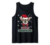 Chihuahua In Santa Hat Merry Christmas Funny Dog Xmas Camiseta sin Mangas