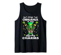 Chihuahua Is My Lucky Charm St Patricks Day Dogs Lovers Camiseta sin Mangas