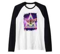 Chihuahua Laser Eyes Funny Dog In Space Galaxy Dogs Lover Camiseta Manga Raglan