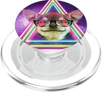 Chihuahua Laser Eyes Funny Dog In Space Galaxy Dogs Lover PopSockets PopGrip para MagSafe