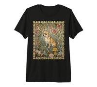 Chihuahua leonado en un Antiguo jardín inglés Camiseta Premium