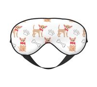 Chihuahua lindos perros y tazón, Cubreojos completos Antifaz bloqueador de luz Antifaz para dormir Antifaz suave con los ojos vendados Noche