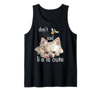 Chihuahua Long Hair Life Is Cute Chiwawa, amante de los perros Camiseta sin Mangas