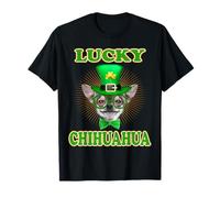 Chihuahua Lucky Dog Leprechaun Hat Funny St Patricks Day Camiseta