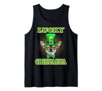 Chihuahua Lucky Dog Leprechaun Hat Funny St Patricks Day Camiseta sin Mangas
