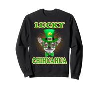 Chihuahua Lucky Dog Leprechaun Hat Funny St Patricks Day Sudadera