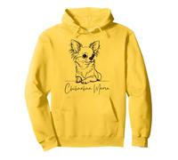 Chihuahua Mamá De Pelo Largo Chihuahua Mamá Lindo Perro Línea Arte Sudadera con Capucha