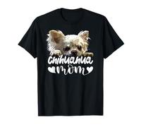 Chihuahua Mamá Pelo Largo Chiwawa Madre Chihuahua Mamá Camiseta