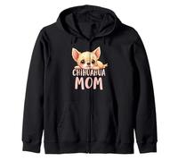 Chihuahua Mamá Perro Chihuahua Mamá Lindo Cachorro Sudadera con Capucha