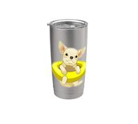 Chihuahua Natación Flotador inflable Verano Vaso térmico de acero inoxidable de doble pared