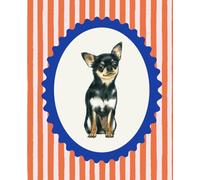 Chihuahua Notebook - Lined Journal for Women | 7.5 x 9.25 in | 150 Pages | Orange Striped Aesthetic Cover | COLOURFUL by Steph: Adorable Chihuahua ... planning, or gifting to stylish dog lovers.
