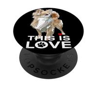 Chihuahua pelo largo Esto es amor Chiwawa Dog Lover PopSockets PopGrip Adhesivo