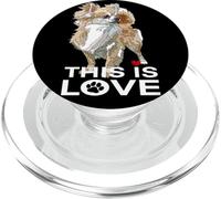 Chihuahua pelo largo Esto es amor Chiwawa Dog Lover PopSockets PopGrip para MagSafe