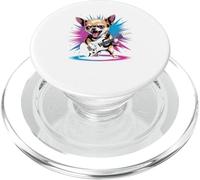 Chihuahua Perro Jugando Guitarra Star Rock and Roll Chihuahua PopSockets PopGrip para MagSafe