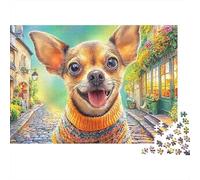 Chihuahua Puzle 1000 Piezas - Reto para Mentes Inquietas, Encaje Preciso, Decoración, 38x26cm/1000pcs