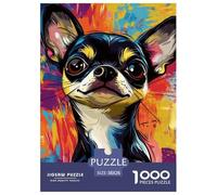 Chihuahua Puzzle De 1000 Piezas para Adultos Y Niños Animales Rompecabeza Clásicos Juguetes Desafiantes Pintura Juguete Colorido Regalo Juego Familiar 38x26cm/1000pcs