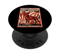 Chihuahua Retro Estilo Soviético Pequeño Perro Grande Vigilancia PopSockets PopGrip Adhesivo
