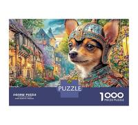 Chihuahua - Rompecabezas de cartón Premium de 1000 Piezas con faroles iluminados para Adultos, Ideal para Disfrutar en Interiores, aliviar el estrés, pasatiempo, 38 x 26 cm (1000 Piezas)