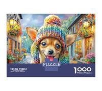 Chihuahua Rompecabezas para Adultos 1000 Piezas Ciudad Europea Desafío Decoración para Juegos Educativos Regalos 70x50cm/1000pcs