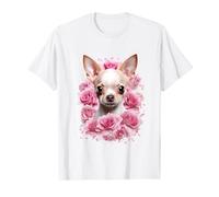 Chihuahua Rosa Gráfico Abstracto Animal Chihuahua Camiseta
