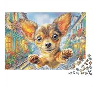 Chihuahua Set De Rompecabezas De Papel CArteeón Premium De 1000 Piezas, Cute Mascota Perro, Imposible, Difícil, Desafiante, Mejor Idea De Regalo 52x38cm/1000pcs