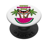 Chihuahua Sweet Summer Time Illustration Graphic Designs PopSockets PopGrip Adhesivo