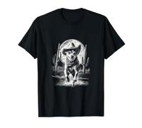 Chihuahua Vaquero con Cactus del Desierto de Luna Llena Perro Occidental Camiseta