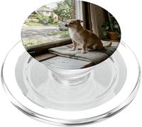 Chihuahua Ventana Vista acogedora casa compañero Escena PopSockets PopGrip para MagSafe
