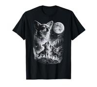 Chihuahua Vintage Aullando a la Luna, Perro Funny Three Chihua Camiseta