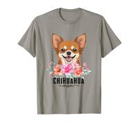 Chihuahua with Flowers Dog Mom Cute Pet Owner Lover Camiseta