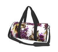 Chihuahua y Rosa, Bolsa de Viaje de Gran Capacidad, Bolso Redondo, Bolsa de Viaje Deportiva, Bolsa de Mano, Bolsa de Fitness