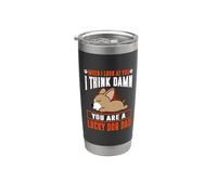 Chihuahua You Are A Lucky Dog Dad Funny Puppy Dogs Lovers Vaso térmico de acero inoxidable de doble pared