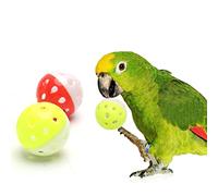 Chiic 3 pcs Pet Parrot Toys Oiseau Creux Boule de Bell pour Perruche calopsitte élégante à mâcher Fun Cage Jouet