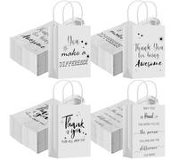 Chiisong 80 bolsas de regalo de agradecimiento para empleados, bolsas de papel con asas para compañeros de trabajo, colega, May You Be Proud, regalos inspiradores, 8 x 6 x 3 pulgadas, color blanco