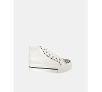 Chika10 Deportiva de niña doble suela abotinada. Blanco 40
