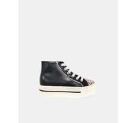 Chika10 Deportiva de niña doble suela abotinada. Negro 38