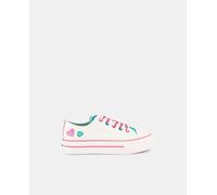 Chika10 Zapatillas City Up de niña tipo casco bajas lona plataforma. Rosa 36